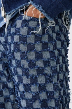 boohooMAN Checkerboard Denim Jacket And Jeans Set | UK| Sets & Co-Ords