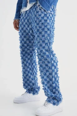 boohooMAN Checkerboard Denim Jacket And Jeans Set | UK| Sets & Co-Ords