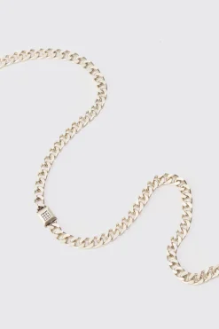 boohooMAN Chunky Chain Iced Pendant Necklace | UK| Jewellery & Watches