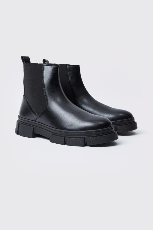 boohooMAN Chunky Track Sole Chelsea Boots | UK| Boots|Smart Shoes
