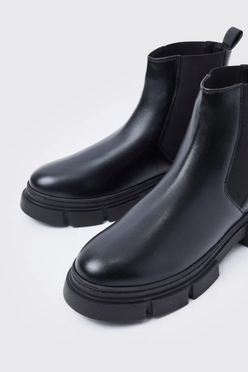 boohooMAN Chunky Track Sole Chelsea Boots | UK| Boots|Smart Shoes