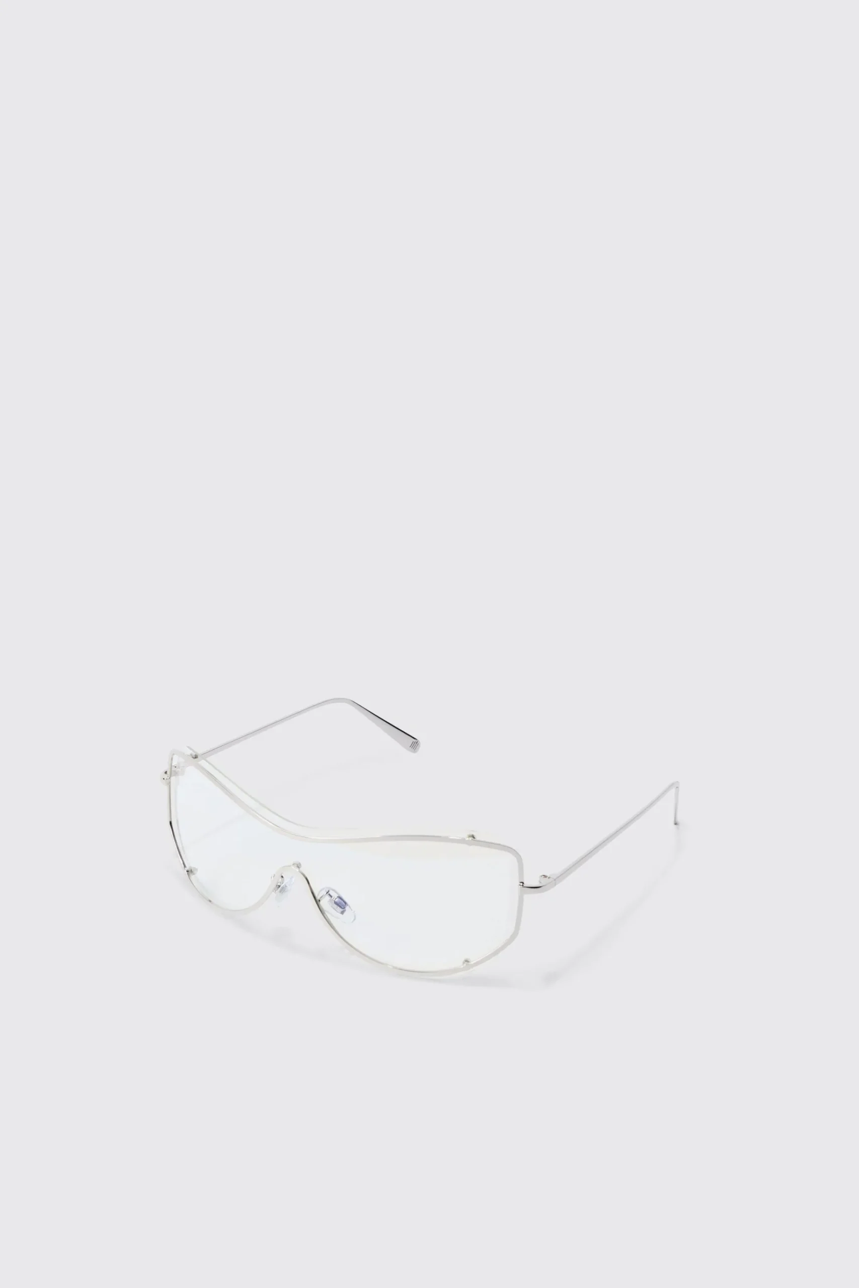 boohooMAN Clear Lens Visor Sunglasses In | UK| Sunglasses