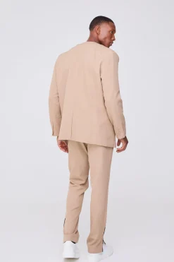 boohooMAN Collarless Straight Blazer | UK| Suits & Tailoring