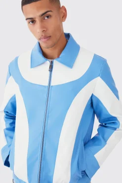 boohooMAN Colour Block Moto Pu Jacket | UK| Coats & Jackets