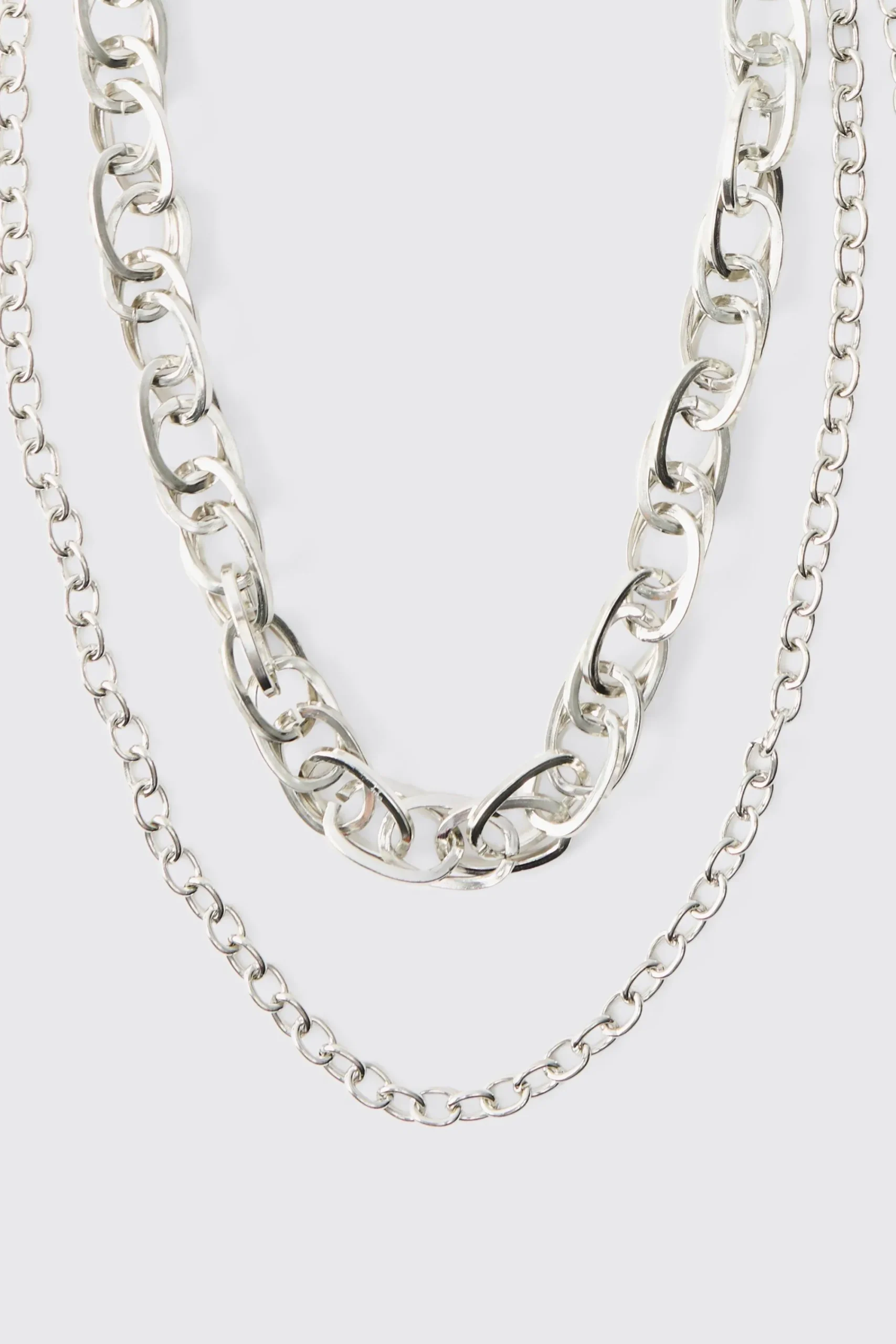 boohooMAN Compass Layered Jean Chain In | UK| Jewellery & Watches
