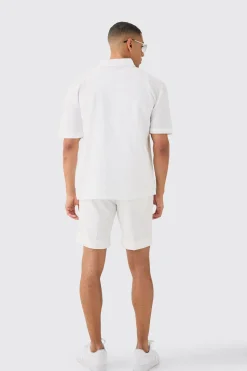 boohooMAN Concealed Placket Linen Boarder Shirt | UK| Shirts|Sets & Co-Ords