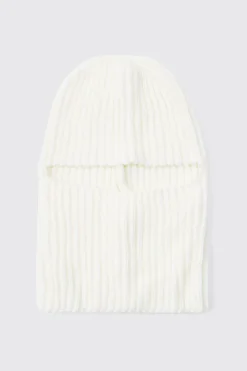 boohooMAN Contrast Rib Knitted Hood | UK| Hats & Caps