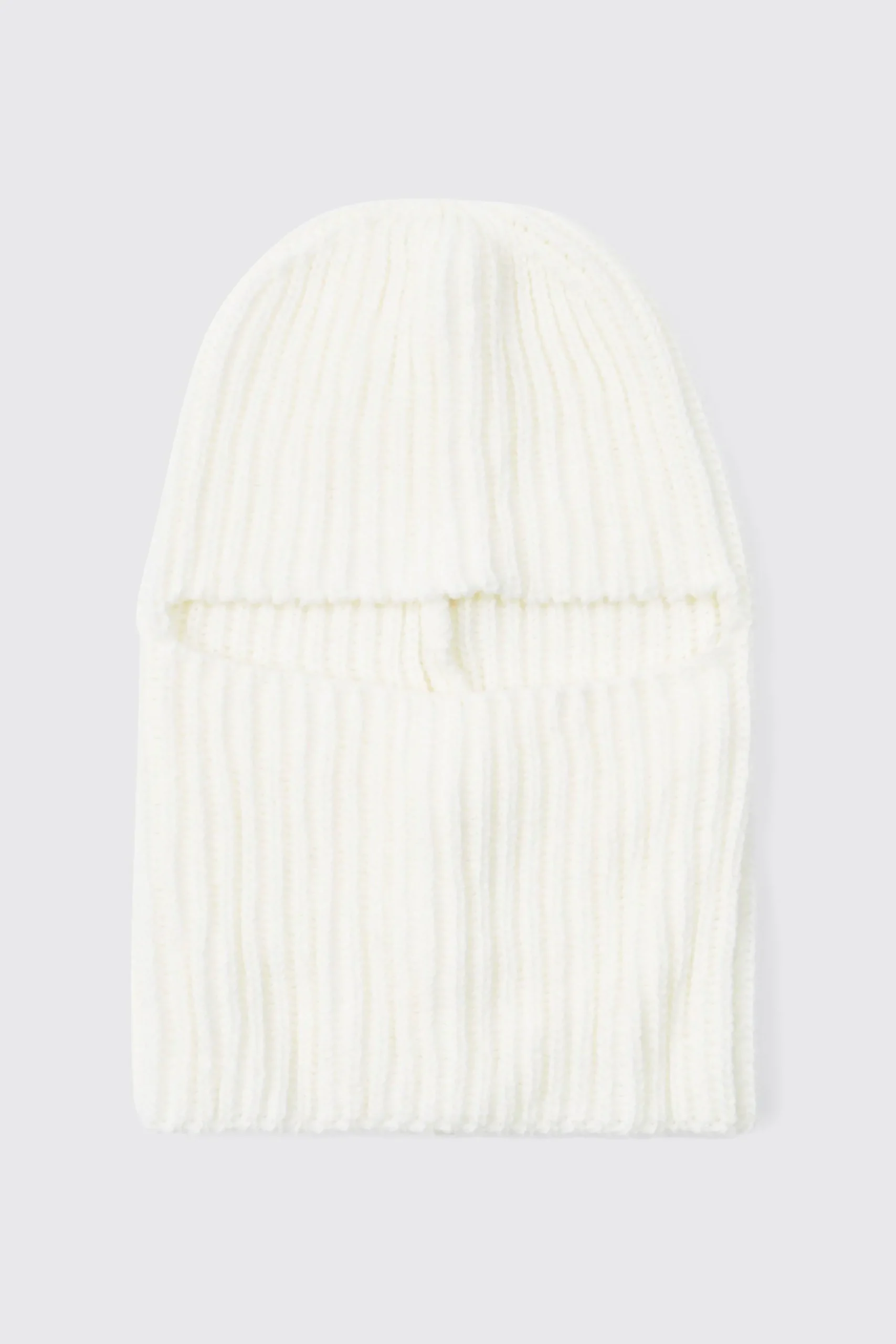 boohooMAN Contrast Rib Knitted Hood | UK| Hats & Caps