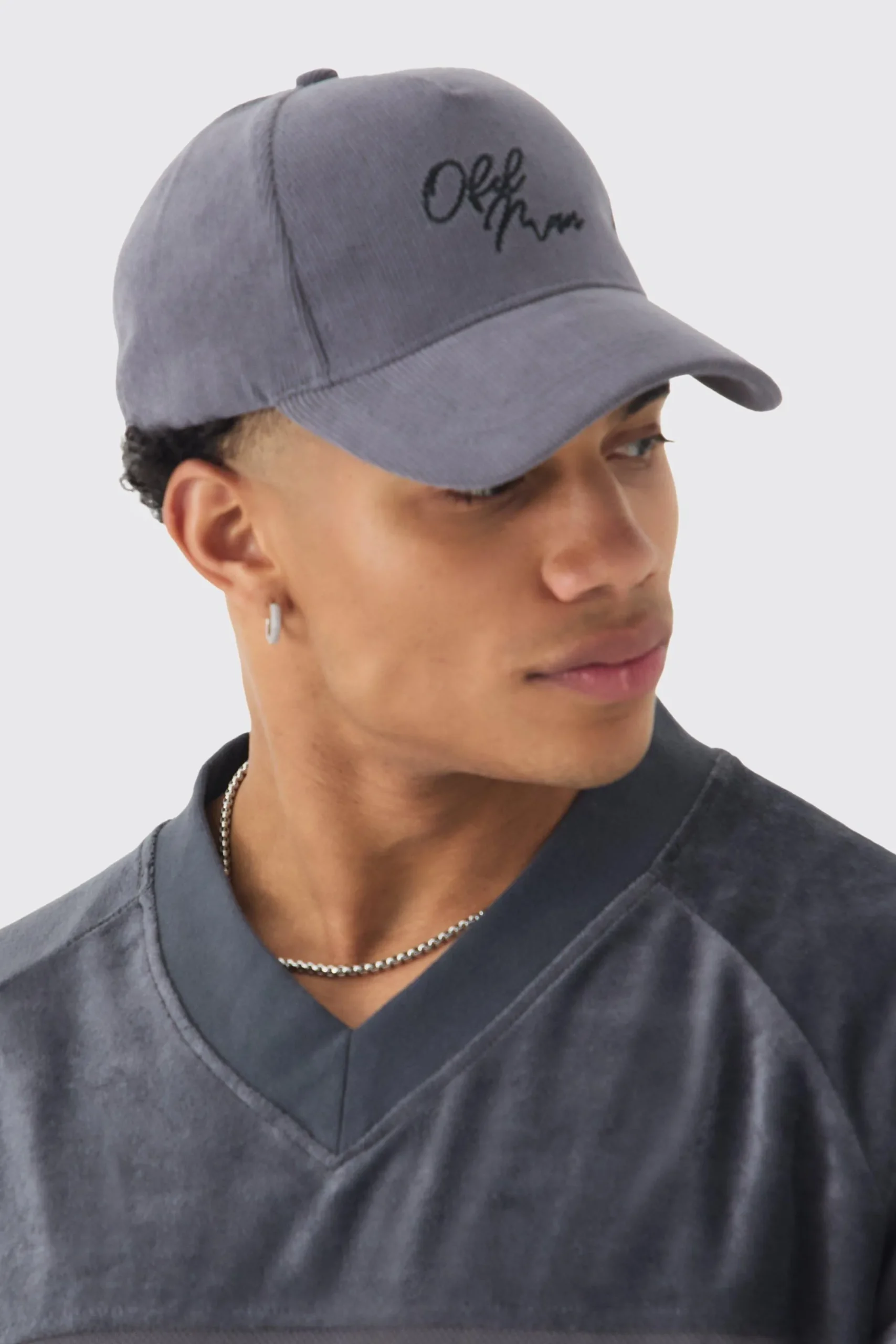 boohooMAN Cord Ofcl Man Embroidered Cap In | UK| Hats & Caps