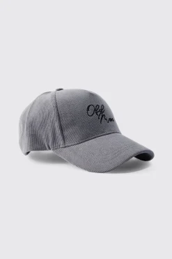boohooMAN Cord Ofcl Man Embroidered Cap In | UK| Hats & Caps