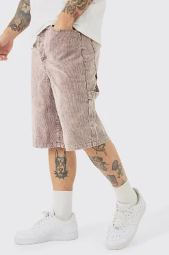 boohooMAN Corduroy Acid Wash Carpenter Jort In | UK| Shorts|Jeans