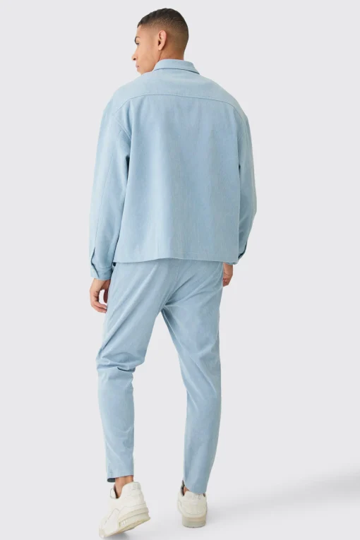 boohooMAN Corduroy Boxy Fit Zip Up Harrington Jacket | UK| Suits & Tailoring