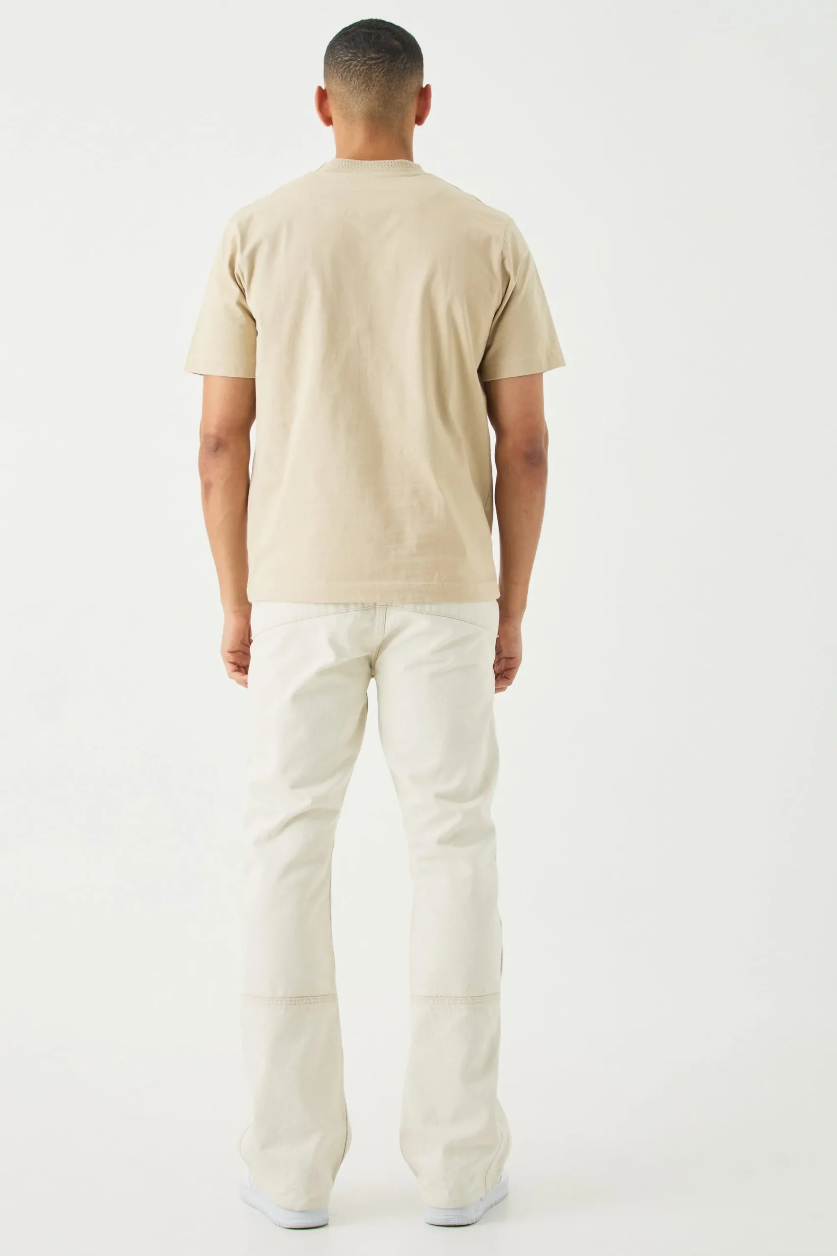 Core Heavy Jacqaurd Neck T-shirt | UK^boohooMAN Clearance