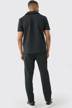 boohooMAN Core Revere Scuba Polo & Jogger Set | UK| Tracksuits
