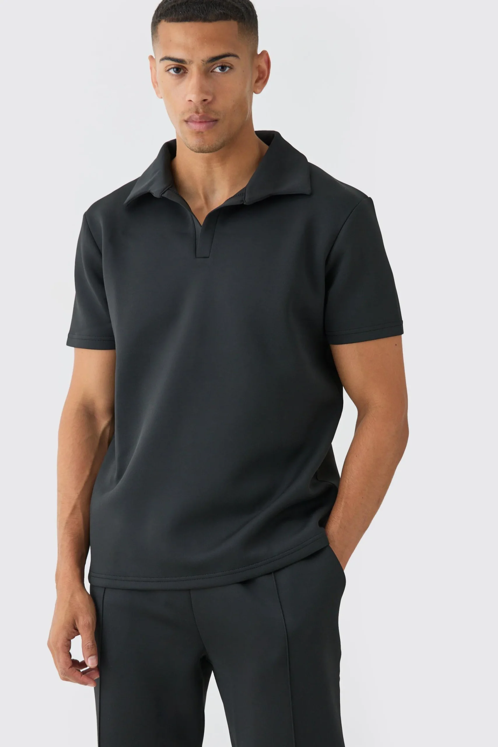 boohooMAN Core Revere Scuba Polo & Jogger Set | UK| Tracksuits