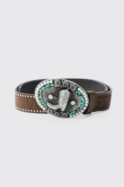 boohooMAN Cowboy Boot Belt | UK| Belts|Boots