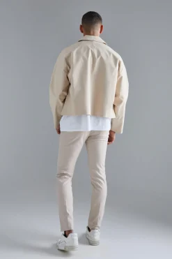 boohooMAN Cropped Double Breasted Trench Coat | UK| Coats & Jackets