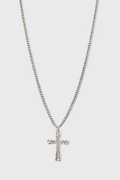 boohooMAN Cross Pendant Necklace | UK| Jewellery & Watches
