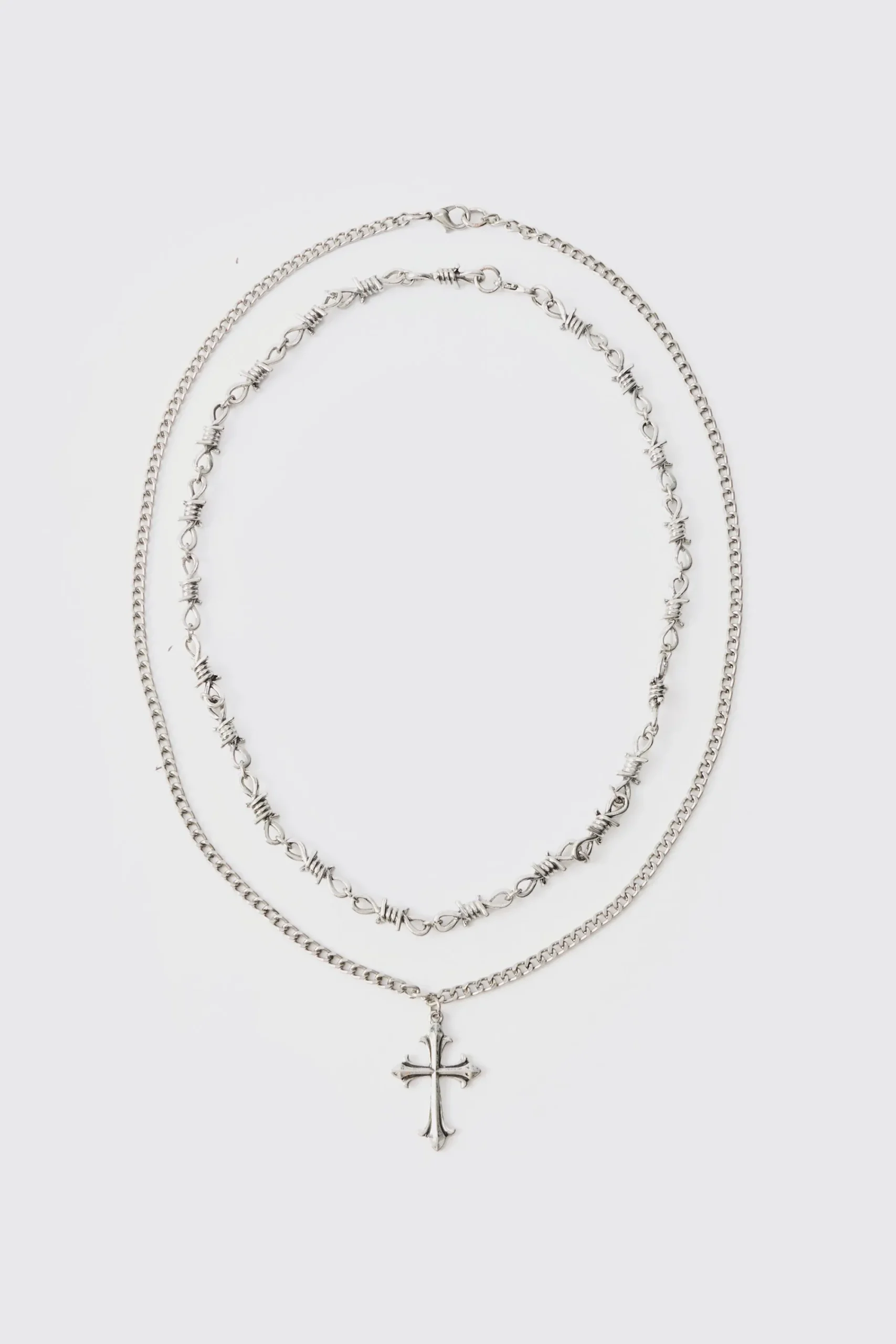 boohooMAN Cross Pendant Necklace | UK| Jewellery & Watches
