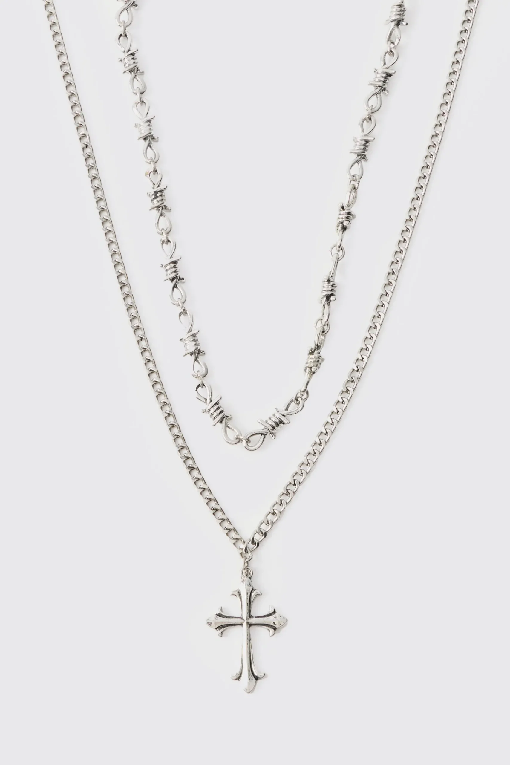 boohooMAN Cross Pendant Necklace | UK| Jewellery & Watches