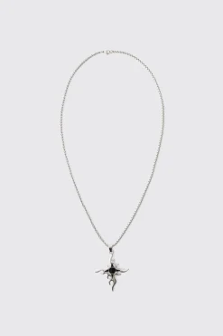 boohooMAN Cross Pendant Necklace In | UK| Jewellery & Watches