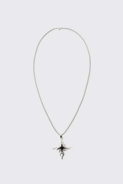 boohooMAN Cross Pendant Necklace In | UK| Jewellery & Watches