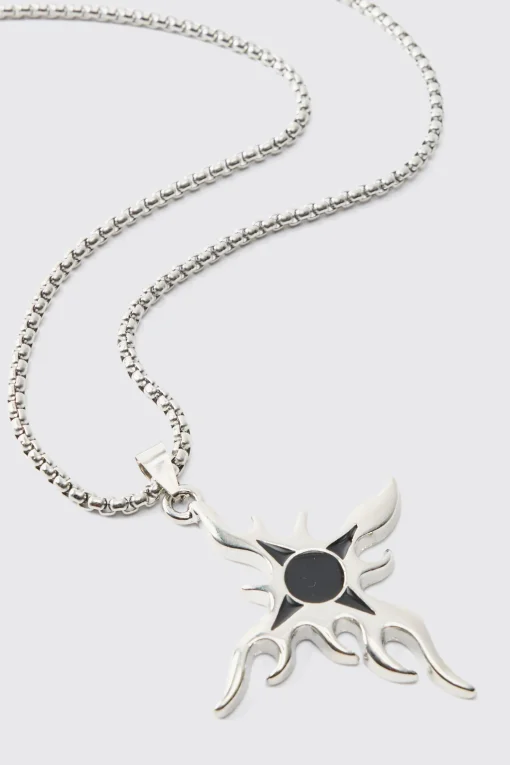 boohooMAN Cross Pendant Necklace In | UK| Jewellery & Watches
