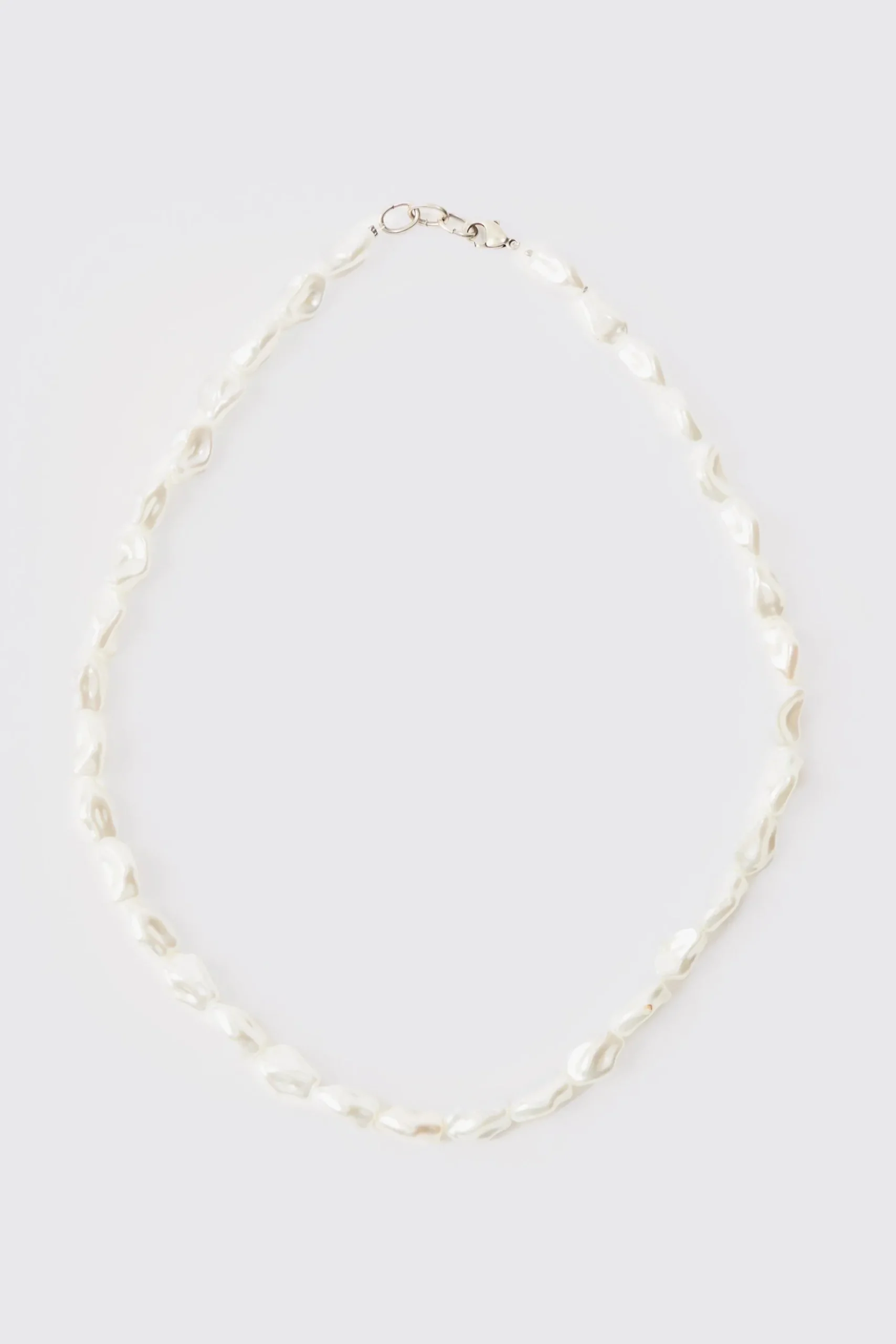 boohooMAN Crushed Pearl Effect Necklace | UK| Jewellery & Watches