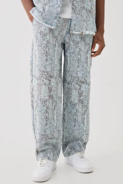 boohooMAN Denim Tapestry Relaxed Fit Jeans | UK| Jeans