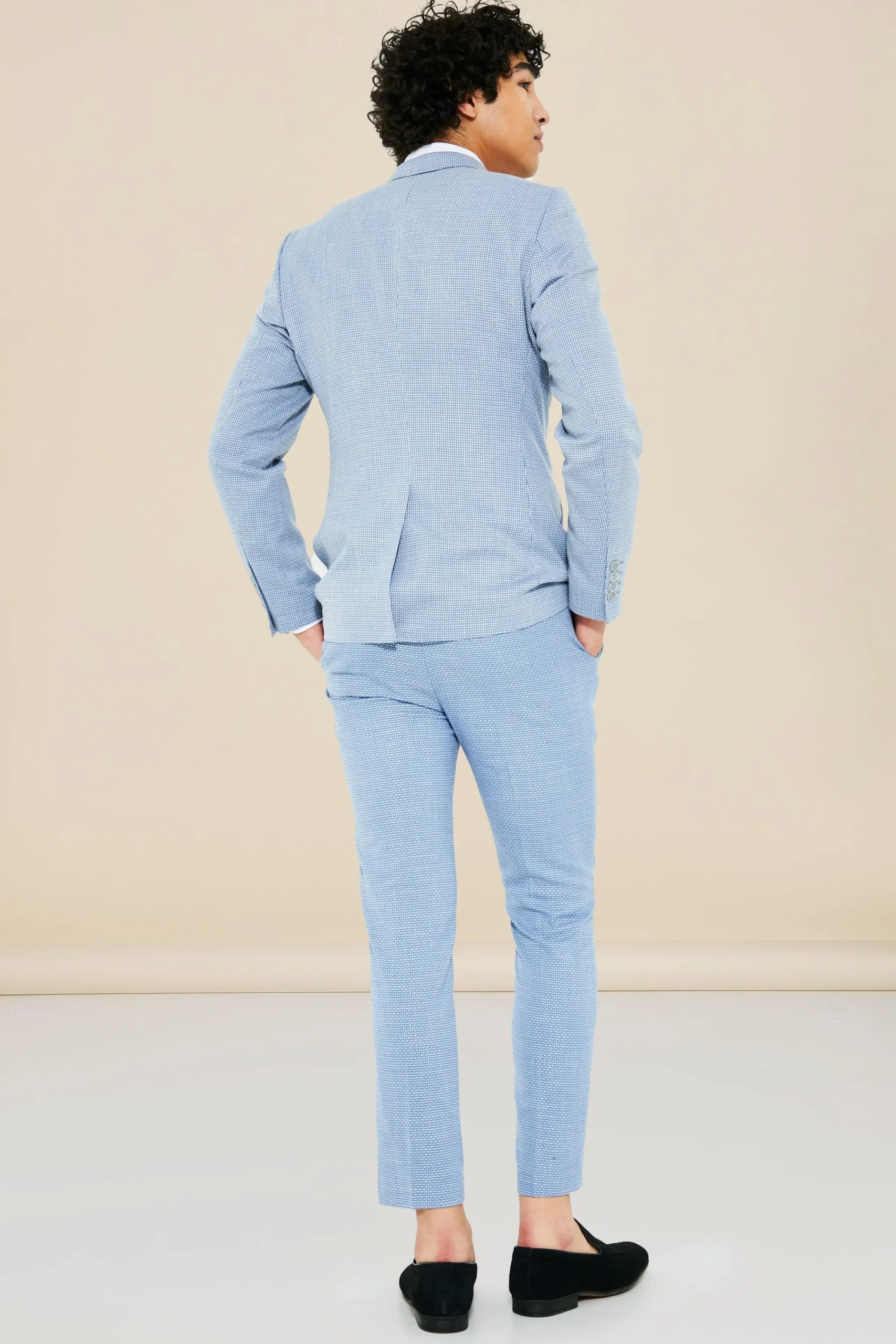 boohooMAN Double Breasted Skinny Textured Suit Jacket | UK| Suits & Tailoring