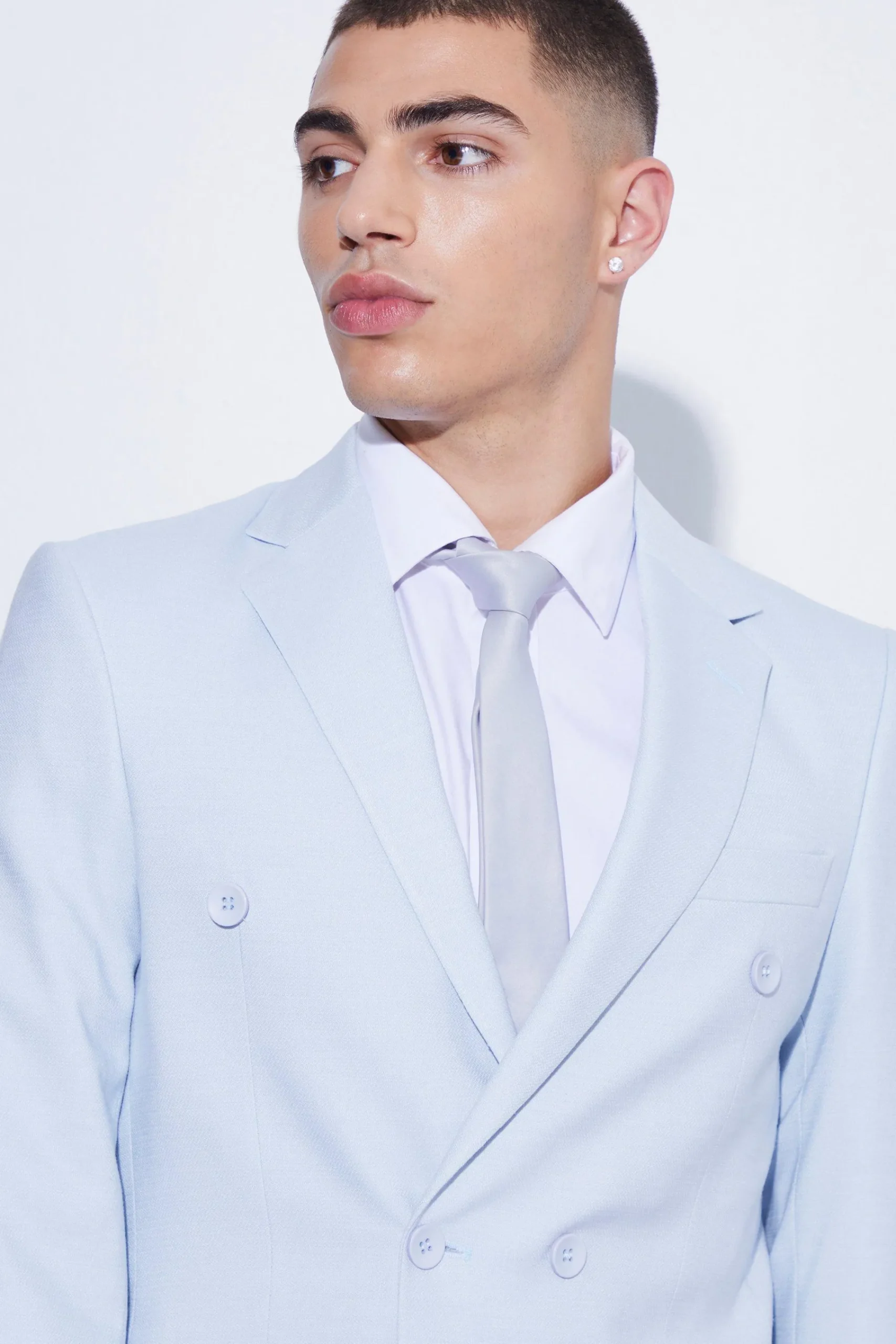boohooMAN Double Breasted Slim Textured Suit Jacket | UK| Suits & Tailoring
