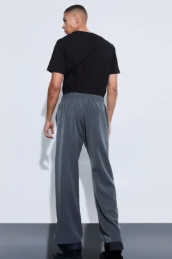 boohooMAN Drawcord Waist Split Hem Wide Leg Trousers | UK| Suits & Tailoring|Trousers