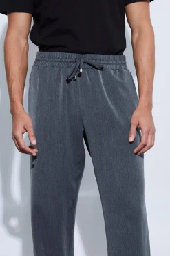 boohooMAN Drawcord Waist Split Hem Wide Leg Trousers | UK| Suits & Tailoring|Trousers
