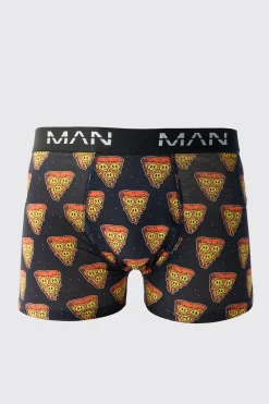 boohooMAN Drip Face Pizza Print Boxers | UK| Underwear & Socks|Underwear & Socks