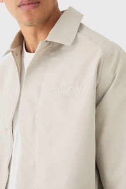 boohooMAN EDITION Heavyweight Twill Embroidered Coach Jacket | UK| Coats & Jackets