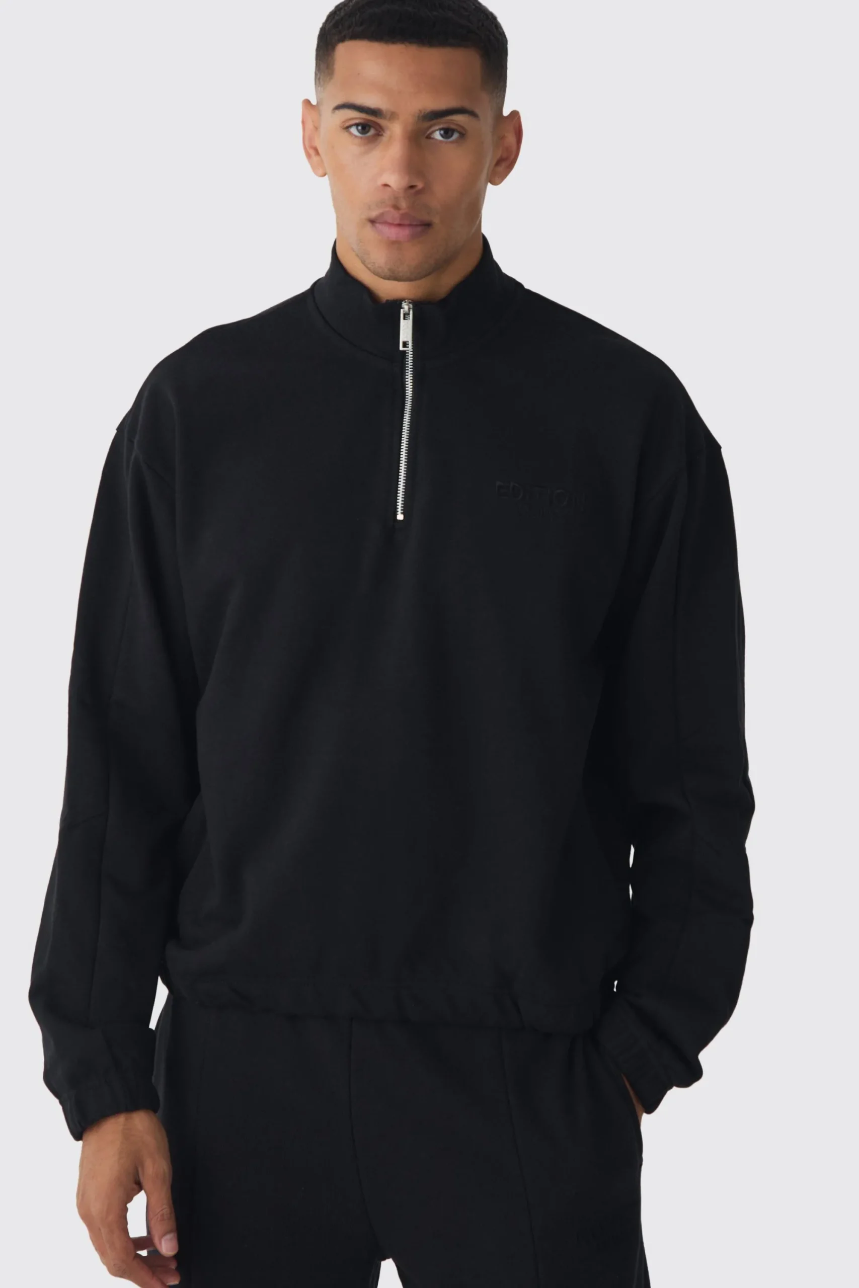 boohooMAN EDITION Oversized Boxy Heavyweight Funnel Neck Sweatshirt | UK| Hoodies & Sweatshirts