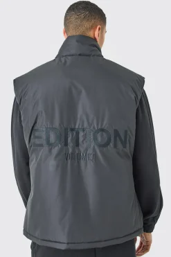 boohooMAN EDITION Oversized Funnel Neck Padded Gilet | UK| Coats & Jackets