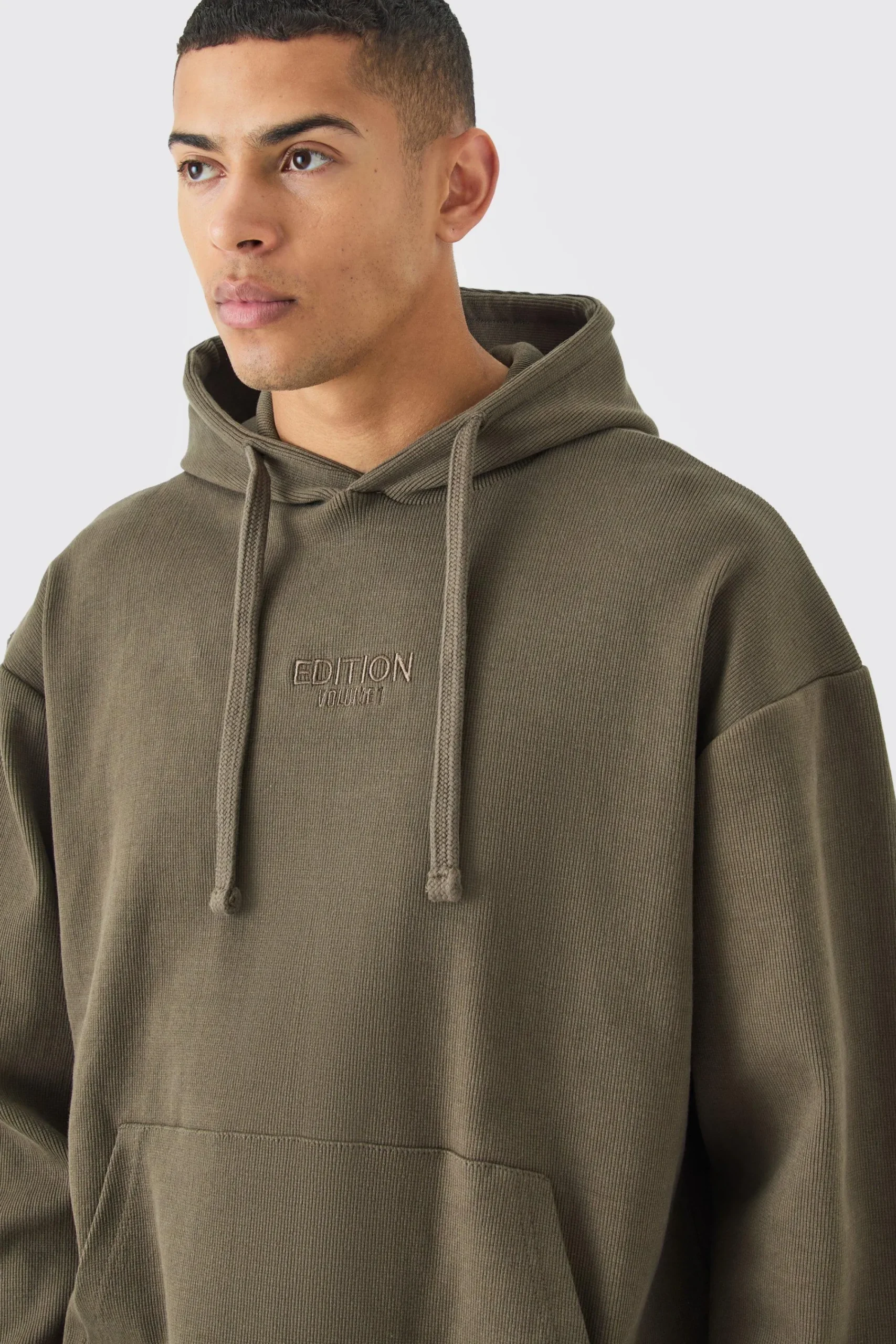 boohooMAN EDITION Oversized Heavyweight Ribbed Hoodie | UK| Hoodies & Sweatshirts