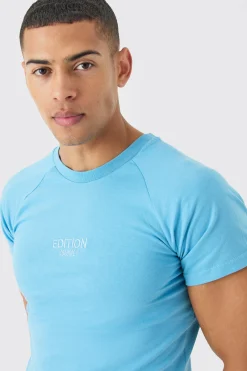 EDITION Shrunken Heavyweight Extended Neck T-shirt | UK^boohooMAN New