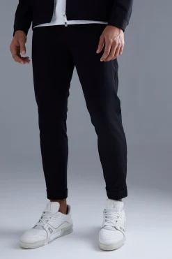 boohooMAN Elastic Waist Stretch Slim Trouser | UK| Trousers