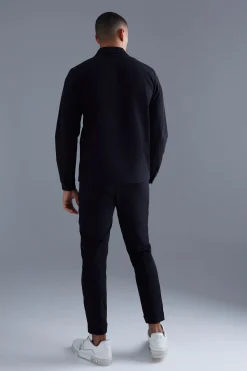 boohooMAN Elastic Waist Stretch Slim Trouser | UK| Trousers