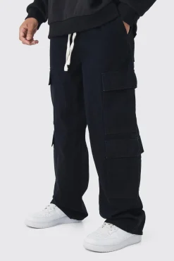 boohooMAN Elasticated Baggy Fit Multi Cargo Trousers | UK| Trousers|Cargos