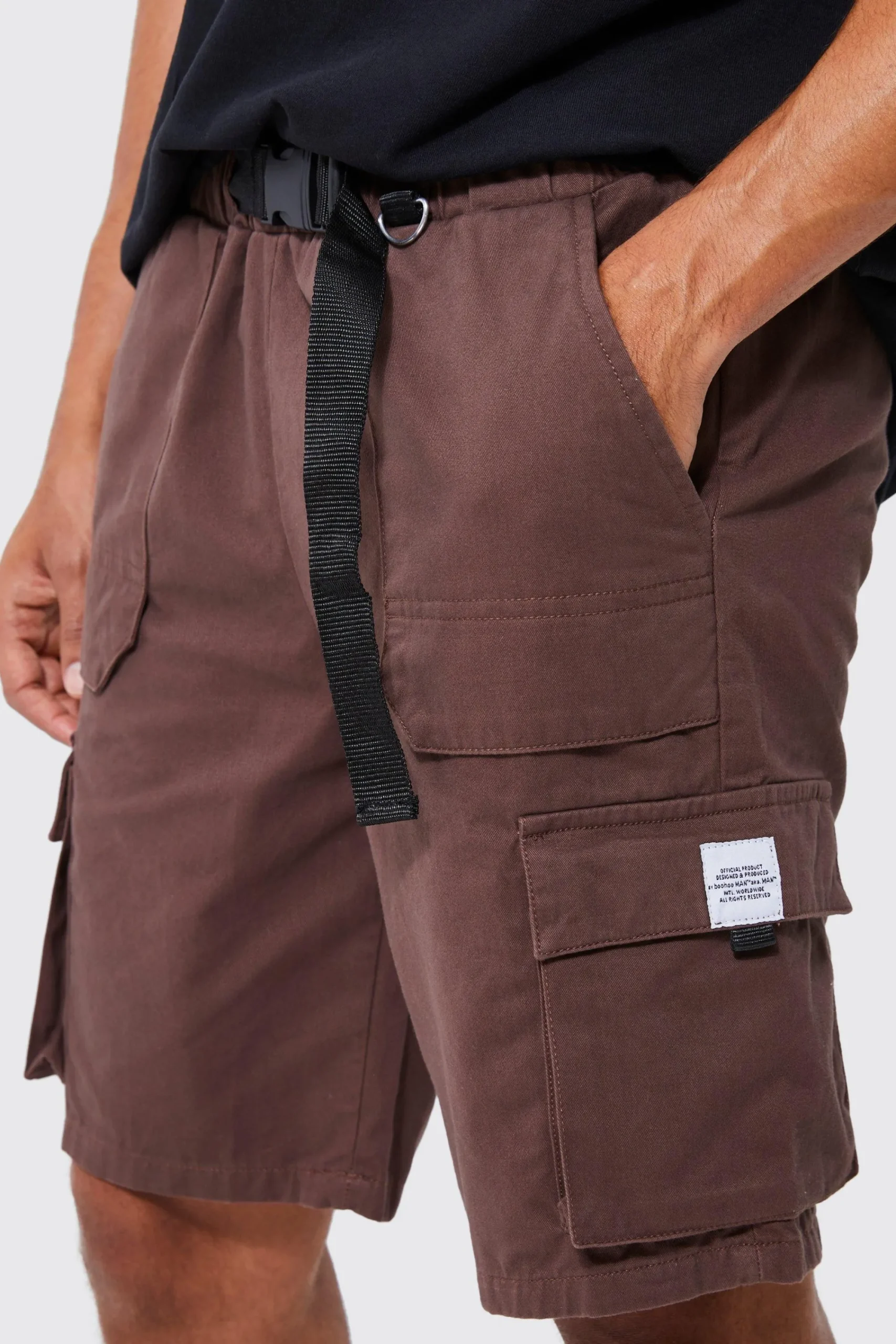 boohooMAN Elasticated Relaxed Cargo Short With Tab | UK| Shorts