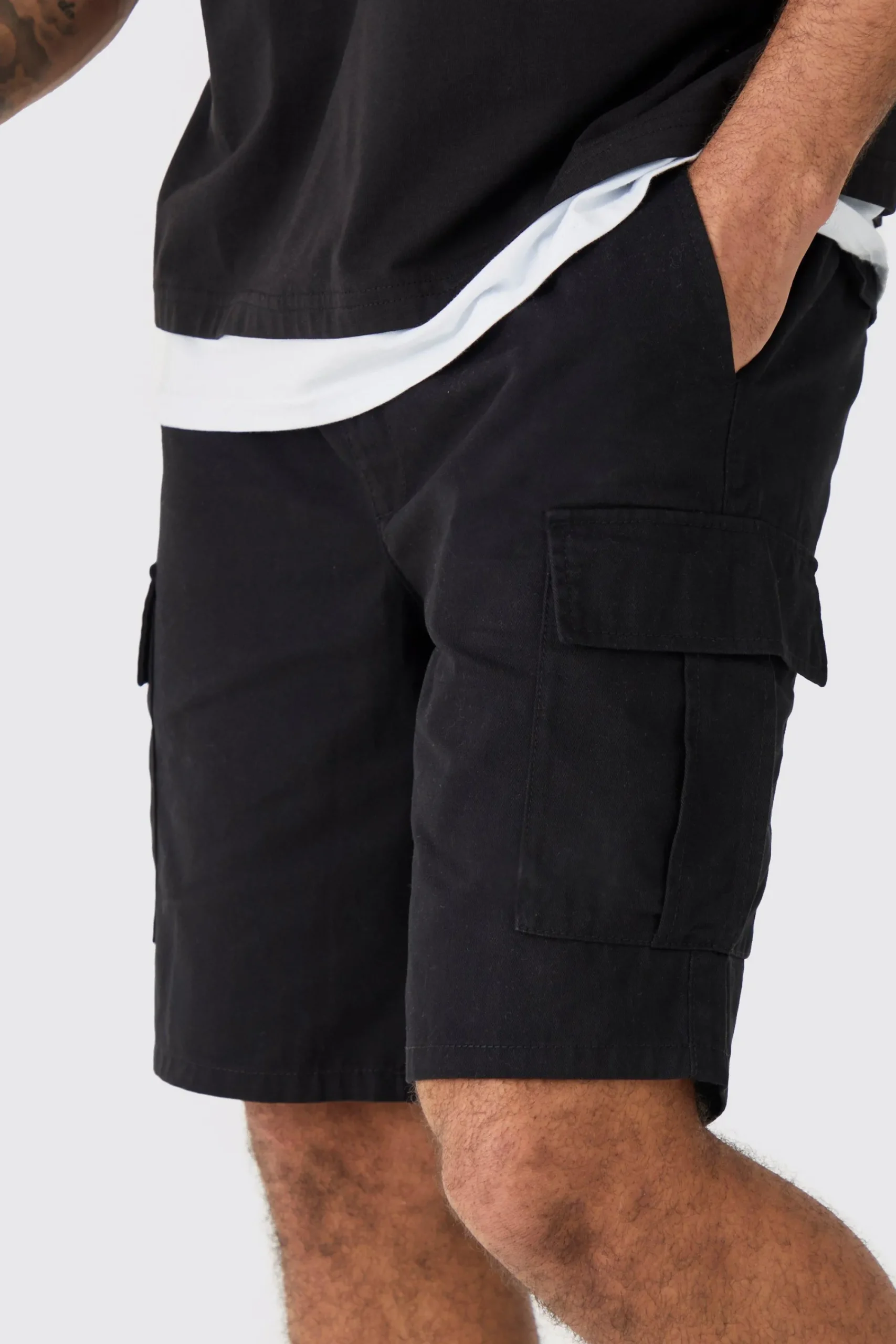 boohooMAN Elasticated Waist Relaxed Fit Cargo Shorts | UK| Shorts