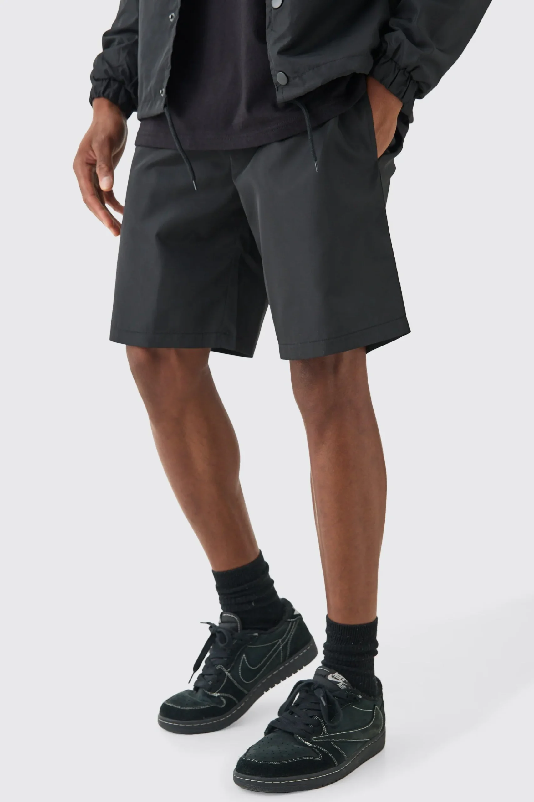 boohooMAN Elasticated Waist Comfort Nylon Shorts | UK| Shorts