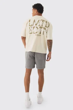 boohooMAN Elasticated Waist Contrast Drawcord Relaxed Pintuck Shorts | UK| Shorts