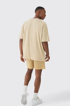boohooMAN Elasticated Waist Crochet Bermuda Shorts | UK| Shorts