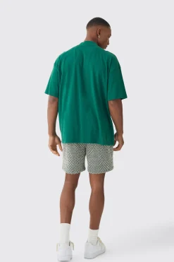 boohooMAN Elasticated Waist Crochet Bermuda Shorts | UK| Shorts