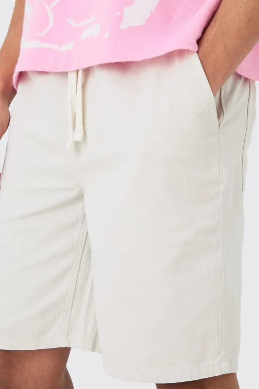 boohooMAN Elasticated Waist Drawcord Detail Relaxed Fit Shorts In | UK| Shorts