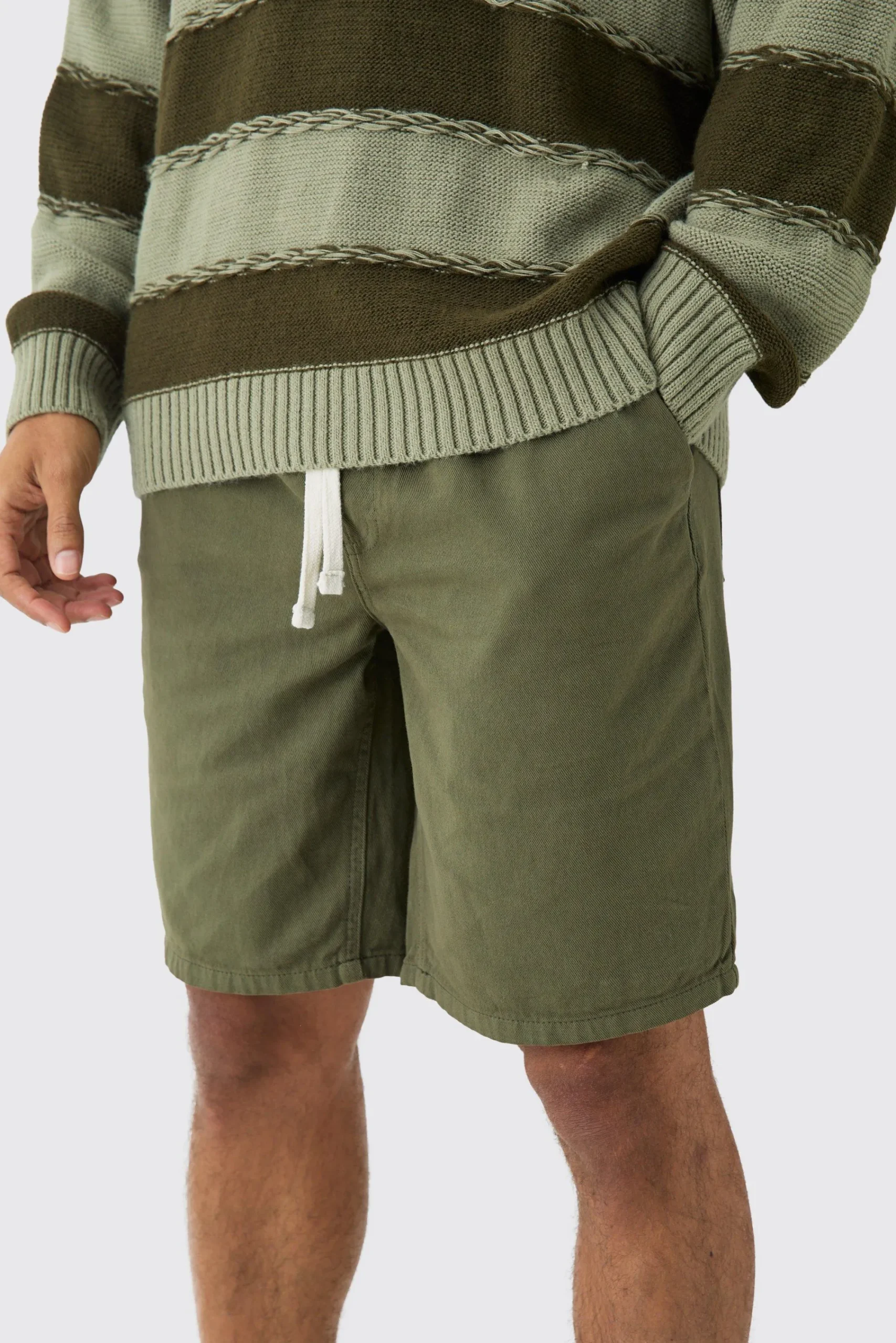 boohooMAN Elasticated Waist Drawcord Detail Relaxed Fit Shorts In | UK| Shorts